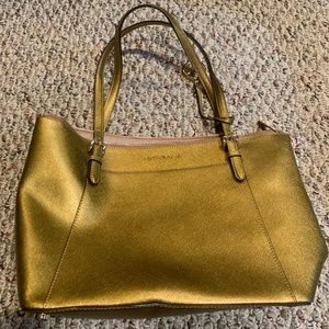 Gold Micheal Kors Tote